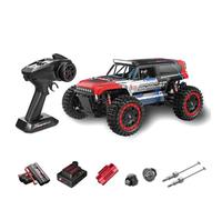 MechEdu S912PRO Auto telecomandata 1:16 All-Terrain RC Drift Auto, 2,4 GHz 4WD, senza spazzole completamente proporzionale ad alta velocità, ideale per principianti e adulti (due batterie/rosso)