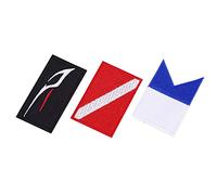 MechKit 3 Pezzi Toppa con Bandiera per Immersioni subacquee Ricamata Distintivo Sub Accessori Fai Te per Zaino Cappello Ricamo in Poliestere di Alta qualità Non sbiadisce