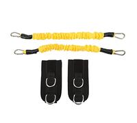 MechKit Cavigliera Gialla Elastica per Allenamento Gamba Palestra con Polsini per Fitness Materiale in Lattice 220g 15 libbre per Power Training Calcio