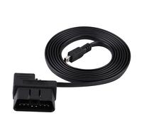 MechKit Cavo USB OBD2 Adattatore di estensione diagnostico per auto di alta qualità 180 cm con interfaccia Mini USB per veicoli conformi a OBDII Materiale metallico ABS nero