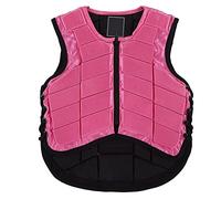 MechKit Gilet equestre per Bambini Imbottito in Schiuma Sicurezza Equitazione Equipaggiamento Protettivo Protezione per Il Corpo Rosa Regolabile Comodo Leggero per Giovani (CM)