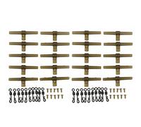 MechKit Kit di Pieghe Laterali Anti Maniche 20 Set Girelle Durevoli Accessori per la Pesca alla Carpa PVC Acciaio Inossidabile Design a Forma di T Leggero Portatile per Carpa