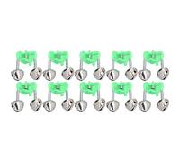 MechKit Morsetto per Punta 'Asta Campane per Canna Pesca Allarme per morso di Pesce Avviso di Allarme per Doppia Campana Clip per Anello in plastica Resistente Clip Resistente in