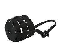 MechKit Museruola per Cavallo Nera al Pascolo Copertura per la Bocca del Cavallo Facile Respirare con Grandi Fori Museruole Anti-morso per Cavallo per Equestre Materiale in Gomma