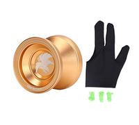 MechKit Professional YoYo non risponde con 3 corde sostitutive | Yo-yo in lega di alluminio sabbiato liscio per trucchi avanzati e giochi vincolanti con cuscinetti in acciaio inossidabile
