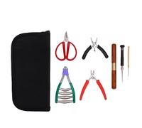 MechKit Set di Attrezzi per incordatura Racchetta Badminton Kit Completo Professionale con pinze a becchi piegati Pinze diagonali Gancio per infilare Morsetto di partenza Forbici