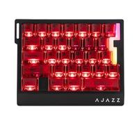 MechLands AK029 Rapid Fast Wired Gaming Keyboard, 8 kHz Polling, tastiera con una sola mano, SOCD & DKS, interruttore magnetico, azionamento regolabile, RGB, piastra in alluminio (rosso trasparente)