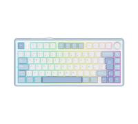 MechLands Aula F75 75% Teclado Mecánico para Gaming, Distribución QWERTY Español, Retroiluminación RGB, Teclado BT5.0/USB-C/2,4 GHz Con Mando Giratorio, Reaper Switches para Win/Mac (verde)