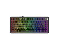 MechLands Aula F75 PRO ISO-FR 75% Clavier Mécanique Personnalisé Creamy, Clavier de Jeu sans fil BT5.0/USB-C/2,4 GHz, Hot Swap, Molette, RGB, Reaper Switches Pour Win/Mac (Noir)