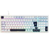 MechLands Aula F99 96% Teclado para Gaming Con Cable, Distribución QWERTY Español, Creamy Teclado Mecánico Con Junta, Retroiluminación RGB, Hot Swap, Interruptor Relubricado (Blanco Azul)