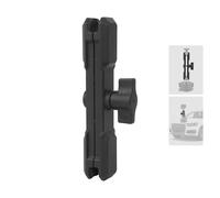 Mechrig Braccio a doppia presa, braccio di estensione compatibile con supporti RAM di qualsiasi dimensione B 2,5 cm, testa a sfera e supporto per telefono per bici, moto, auto, con adattatore a sfera