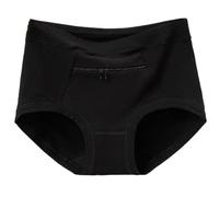 MECKOZ 4 Confezioni Intimo da Viaggio per Donna Tasche a Fessura Nascoste Mutandine con Cintura Nascondi la Tua Scorta Mutandine in Cotone a Copertura Totale(Schwarz,XL)