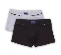 MECKOZ Boxer da Uomo Stash Security con Tasca Segreta con Cerniera Nascosta Intimo per i Viaggi Mantenere Gli Oggetti di Valore al Sicuro, 2Pz(Style 10,XL)