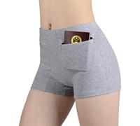 MECKOZ Intimo da Viaggio per Donna con Mutandine Segrete con Cerniera Nascosta per Spettacoli Feste Anti-Theft Pickpocket Proof, 3 Confezioni(Grau,L)