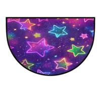 Meclich Tappeto da ingresso a semicerchio per interni, per ingresso, stelle | Zerbino per interni e esterni, 91,4 x 61 cm, con retro antiscivolo, assorbe l'acqua, lavabile, per cucina, bagno