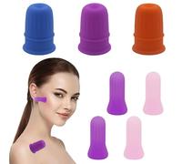 Mecmbj Coppetta Anticellulite, 7 Pezzi Coppette Massaggio in Silicone, Coppette Viso, Massaggio Cupping Anti Cellulite per Corpo Collo Gambe Braccio Schiena Facial Trattamenti di Bellezza