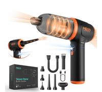 MECO ELEVERDE 4 In 1 Aspirapolvere Senza Fili, 3 Velocità 110000u/ Air Duster, 16000pa Soffiatore Aria Compressa, 2 Ore Di Carica Rapida, Con Ugelli, Adatto Per Pc, Laptop, Auto (Arancione)