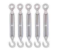Mecollection 10 pezzi M6 in acciaio inox 304 gancio e tenditore a occhiello gancio fune metallica Tension