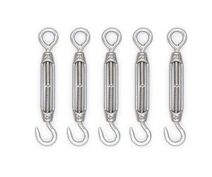 Mecollection M4/M5/M6/M8, ganci per corde, acciaio INOX 304, confezione da 5