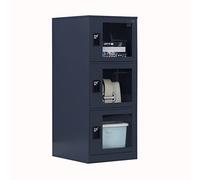 MECOLOR Armadietto verticale a un livello piccolo con lucchetto in plastica con porta a 2 o 3 scomparti per dipendenti, casa, ufficio, scuola, bambini (GY, G3V)