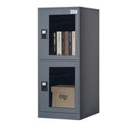 MECOLOR Armadietto verticale trasparente con lucchetto, armadietto per palestra, armadietti per dipendenti, armadietto in metallo per ufficio, armadietto a 2 o 3 livelli (G2V, grigio)