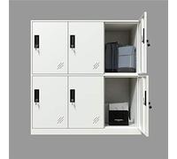 MECOLOR Mobile ufficio in acciaio 6 con chiavi, armadi scuola e casa, altezza 92,5 centimetri. (6D full white)