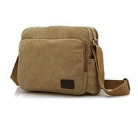MeCool Borsello Uomo Borse a Tracolla di tela Vintage Spalla Viaggio Sacchetto per Università l'ufficio Scuola Sport Outdoor il tempo libero Tasca Sportive Borsa