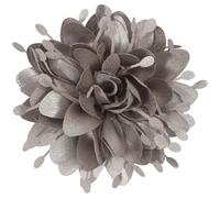 Mecool Fermagli per capelli da 10 cm, a forma di fiore, per matrimoni, feste da donna, gioielli per capelli da donna, per coda di cavallo, accessori per acconciature per ragazze, colore grigio