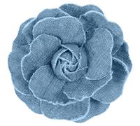 Mecool Fermagli per capelli da 6,8 cm, con fiore di camelia, per matrimoni, feste da donna, gioielli per capelli da donna, per coda di cavallo, accessori per acconciature per ragazze, colore azzurro