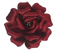 Mecool Fermaglio per capelli a forma di rosa, per matrimoni, spilla per capelli con fiori per gioielli per capelli, accessori per donne, fermagli per capelli da ragazza, rosso scuro