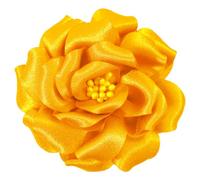 Mecool Fermaglio per capelli a forma di rosa per matrimoni, spilla per corpetto, fermagli per capelli con fiori per gioielli per capelli, accessori per donne, fermagli per capelli da ragazza, giallo