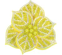 Mecool La rosa fermaglio per capelli con cristallo artificiale doppio petali spilla copricapo per donne e ragazze