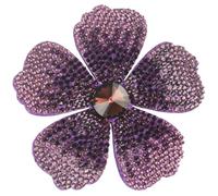 Mecool Rosa Clip per Capelli Spilla Corsetto Copricapo Fiore Pin Capelli di Cristallo Artificiale Rosa Barrette Capelli Accessori per Donne Ragazze Festa Viola