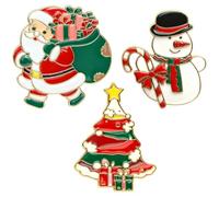 Mecool Set di 3 spille natalizie, spille natalizie, spille per donne, decorazioni natalizie