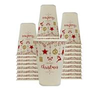 Mecup Bicchieri in Carta Natalizi, Bicchieri Monouso Biodegradabili, 200 Pezzi, Tazza Caffè di Natale 200 ml, Usa e Getta, Per Bevande Calde e Fredde, Fantasia Natalizia. Fantasia: Oro