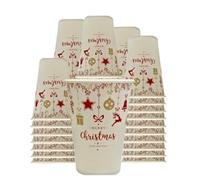 Mecup Bicchieri in Carta Natalizi, Bicchieri Monouso Biodegradabili, 500 Pezzi, Tazza Caffè di Natale 200 ml, Usa e Getta, Per Bevande Calde e Fredde, Fantasia Natalizia. Fantasia: Oro