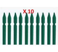 MED - 10 PZ Palo Paletto in ferro a T 30x30x3 mm Plastificato Verde per Rete Recinzione Metallica - Altezza 125CM - Robusto, Anticorrosione - TUTTE LE MISURE - MADE IN ITALY (10 PZ H. 125 CM)