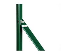 MED | 10 PZ Saetta per Pali Recinzione Metallica | Saette a L 25x25x3mm in Ferro Plastificato Verde - x Paletti Recinzioni (H 150 CM), soluzione resistente e duratura per Rinforzi Angolari e Terminali