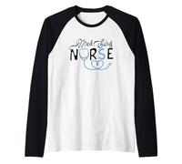 Med Surg Infermiere Medico Chirurgico Infermiere Pronto Soccorso Maglia con Maniche Raglan