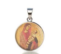 Medaglia con ciondolo in argento sterling 925 Ambrogio Lorenzetti con...