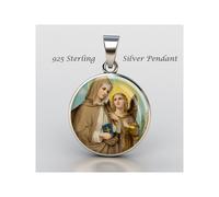 Medaglia Cristiana In Argento Sterling 925 Di Santa Francesca Romana