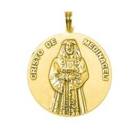 Medaglia Cristo di Medinaceli in oro massiccio 18k, 28mm, liscia