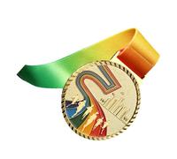 Medaglia dei vincitori con design vibrante, materiale durevole, consistenza squisita, premio indimenticabile, medaglia di partecipazione in lega di zinco con lampadario lucido, ideale per il campo