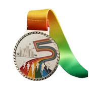 Medaglia dei vincitori con design vibrante, materiale durevole, consistenza squisita, premio indimenticabile, medaglia di partecipazione in lega di zinco con lampadario lucido, ideale per il campo