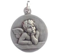 MEDAGLIA DEL SANTO ANGELO CUSTODE ( PUTTO ) - IN ARGENTO 925 MILLESIMI