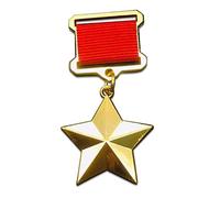 Medaglia dell'eroe del lavoro socialista dell'Unione Sovietica Kocreat CCCP Russia Labor Gold Star Medal-WW2 USA URSS Military Badge Collezione Medaglia da risvolto Pins replica eroe sovietico