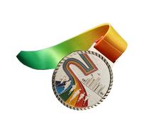 Medaglia di Partecipazione, Medaglia del Vincitore Ampiamente Utilizzata in Lega di Zinco Lucentezza Brillante per la Festa (SILVER)
