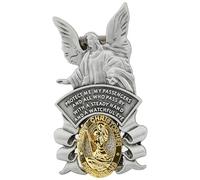 Medaglia di San Cristoforo per auto, con angelo custode, regalo religioso per genitori, familiari, amici, autisti