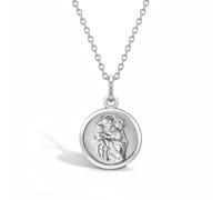 Medaglia Di San Giuseppe Collana Per Bambini 13Mm Religiosa - Argento Sterling
