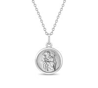 Medaglia Di San Giuseppe Collana Per Bambini 13Mm Religiosa - Argento Sterling